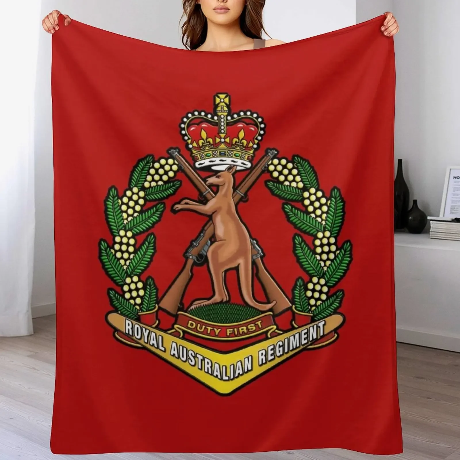 

ROYAL AUSTRALIAN REGIMENT Throw Blanket manga Soft Plaid Hairy Single Blankets