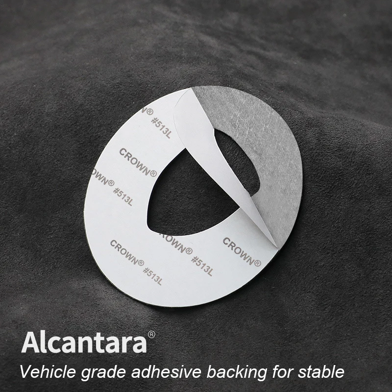 For Porsche Panamera Macan Cayenne 718 911 Interior Accessories Top Suede Car Styling Steering Wheel Center Label Sticker Decals