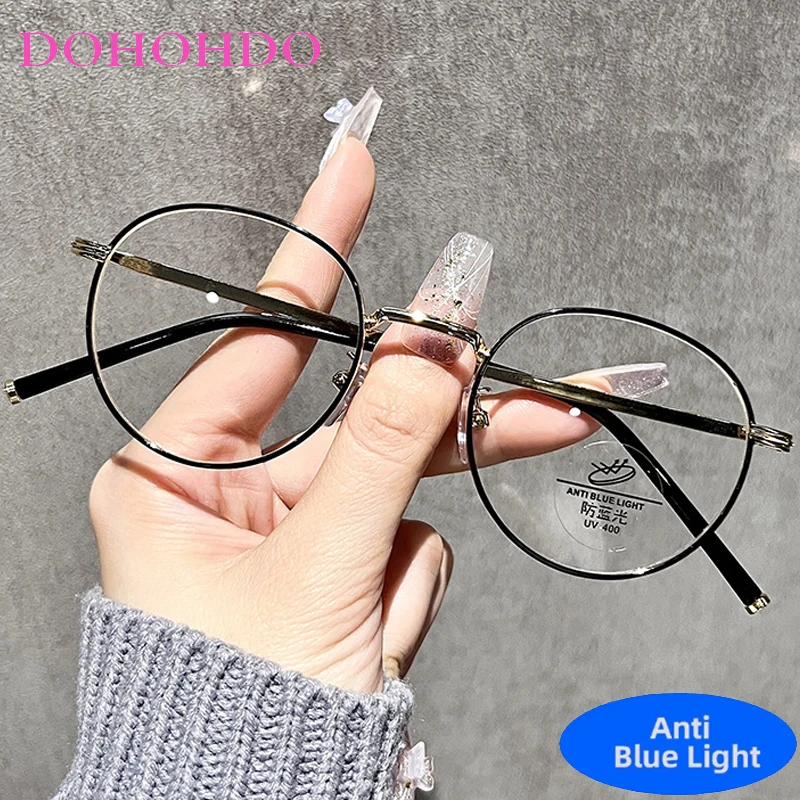 

Vintage Classic Small Round Frame Anti Blue Light Glasses Women Men Brand Designer Computer Protection Optical Eyeglasses Очки