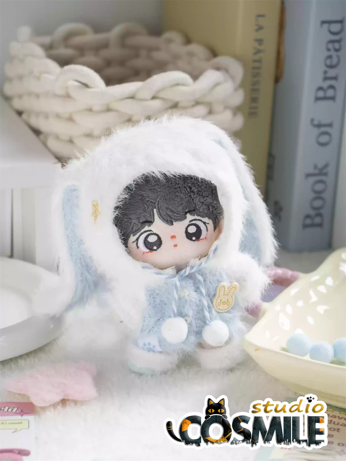 No attributes Cute Rabbit Ears Pink Blue Warm Sweater Stuffed Plushie Plush 10cm 15cm 20cm Doll Accessories Doll's Clothes CM