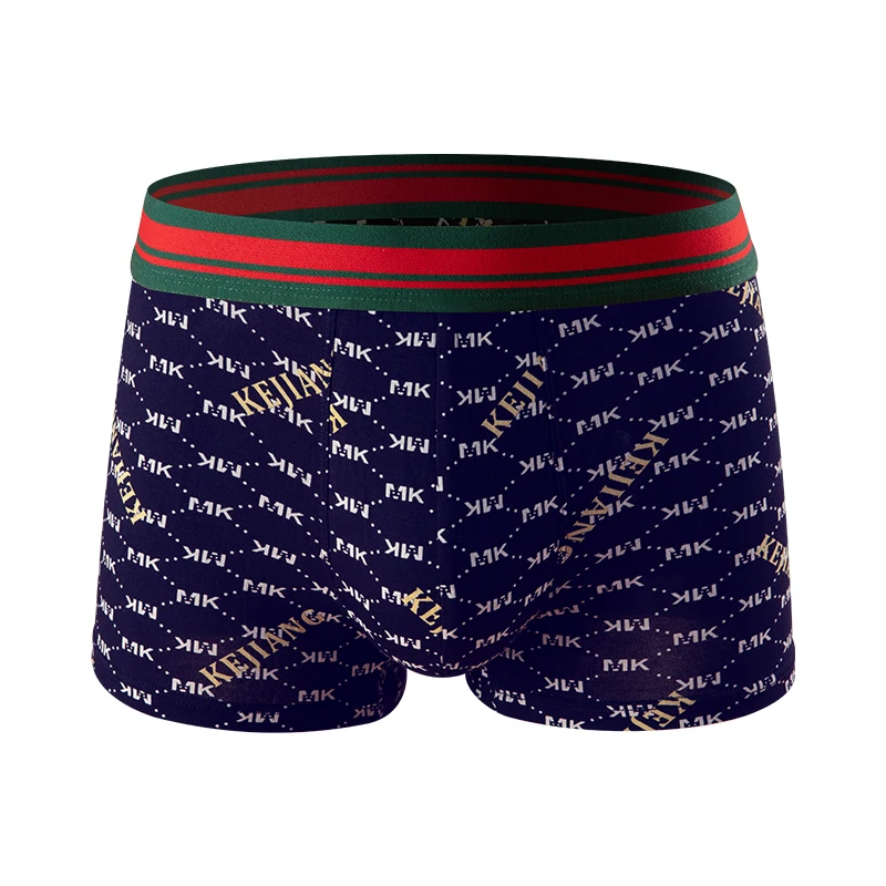 4 عبوات من الملابس الداخلية الرجالية العصرية، ألياف البوليستر اللدنة، سراويل زاوية مسطحة بدون خياطة ومريحة