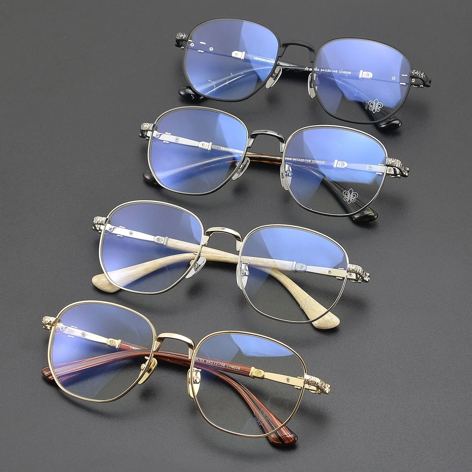 

Vintage Carved Eyeframe Female Pure Titanium round Large Face Myopia Frame Trendy Versatile Collector's Edition
