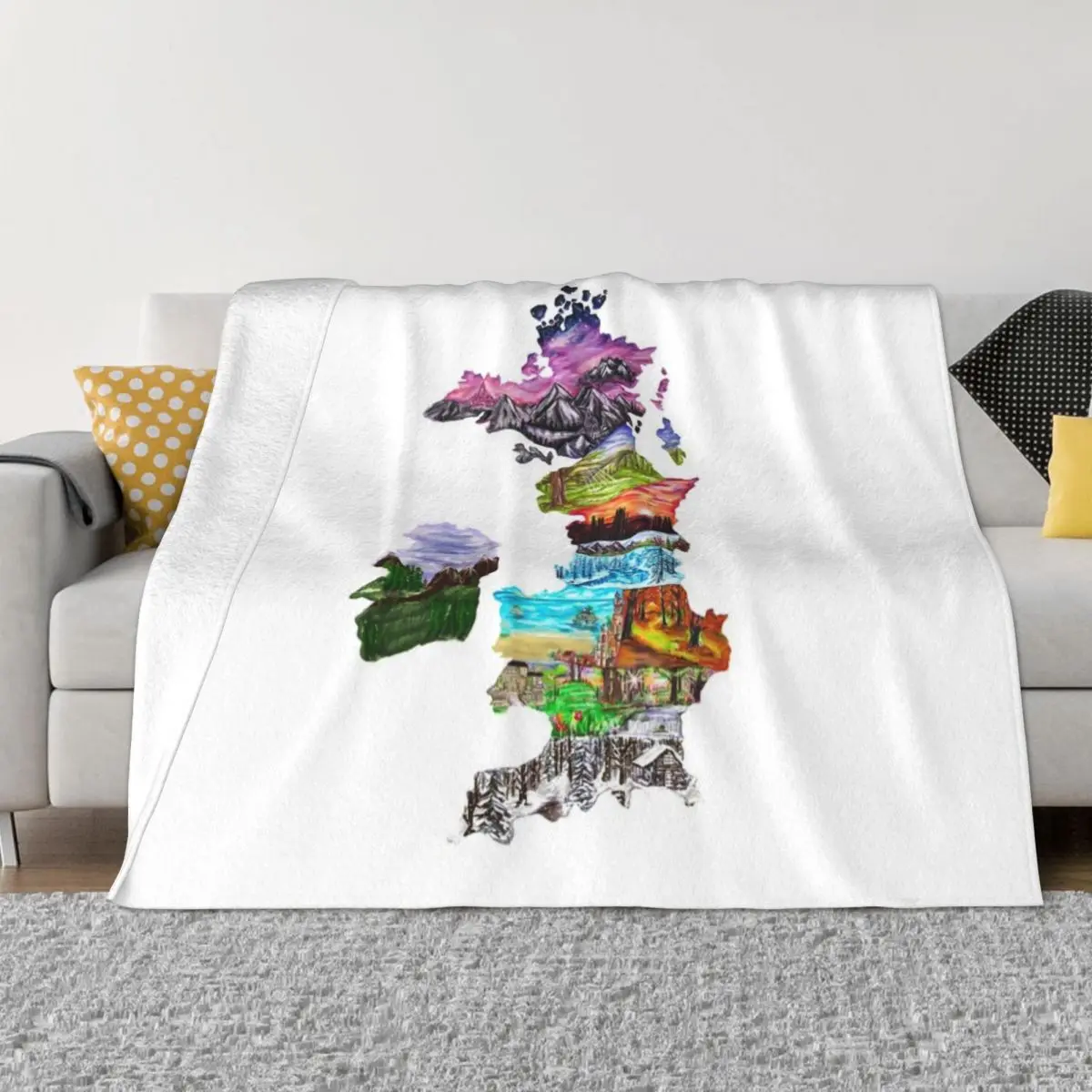 

Prythian - with Hybern Throw Blanket manga Fluffy Shaggy Blanket