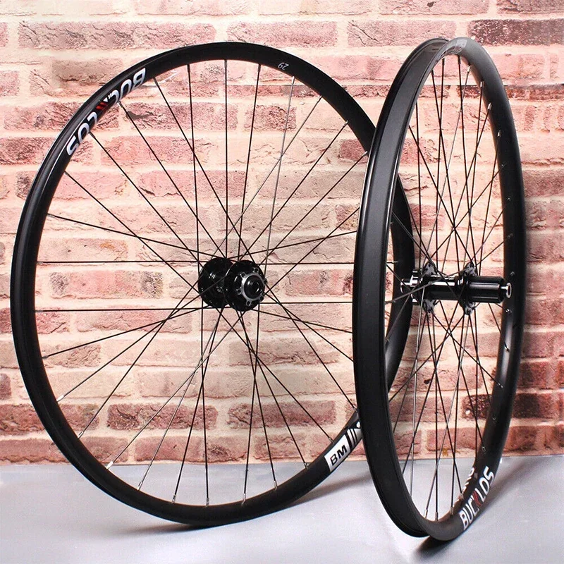 BUCKLOS MTB Bike Wheelset 27.5/29 Inch Disc Brake Clincher Front Rear Bicycle Wheels 15*100mm Thru Axle Rim for Shimano HG 8-11S