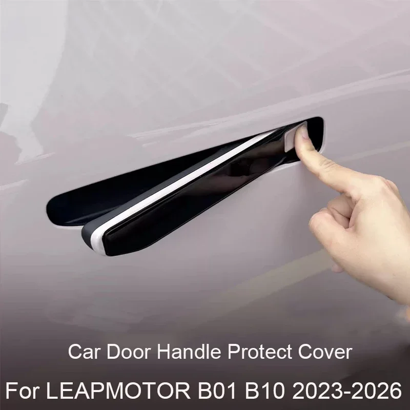 4-個車のドリップグルードアハンドルカバー-leapmotor-b01-b10-2023-2026-アンチスクラッチ自動車外装装飾ステッカーアクセサリー