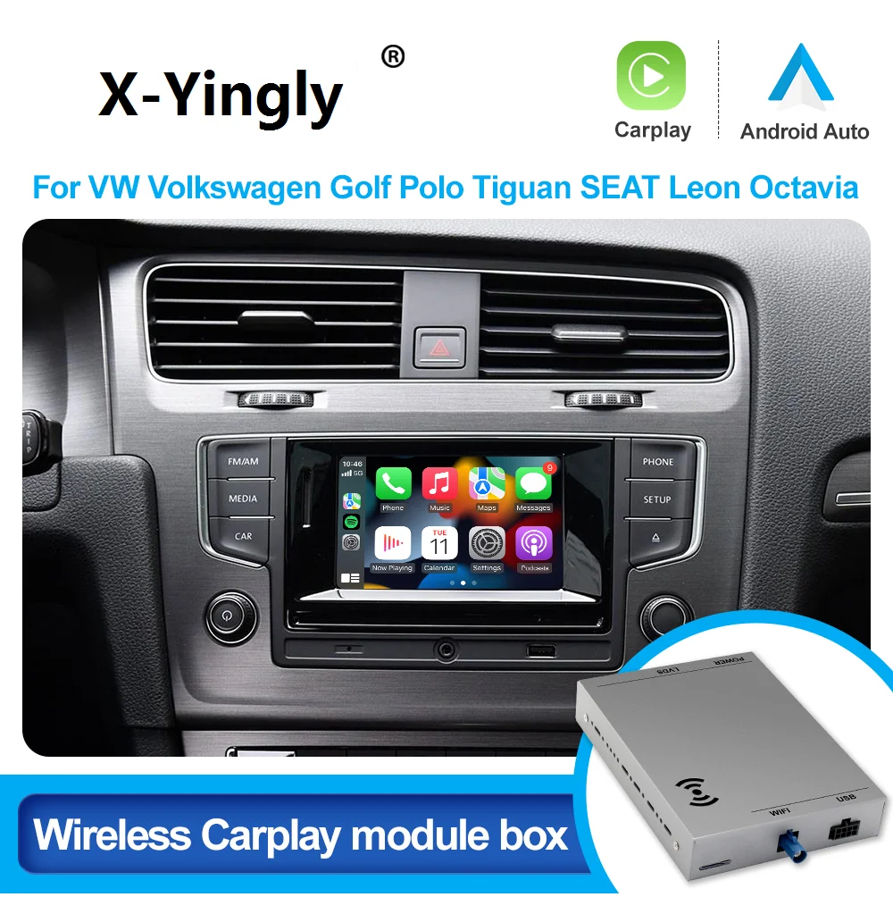 Wireless Carplay For VW Volkswagen Passat B8 Golf Polo Skoda Octavia Superb MIB MIB2 Android Auto Module Mirror Link USB