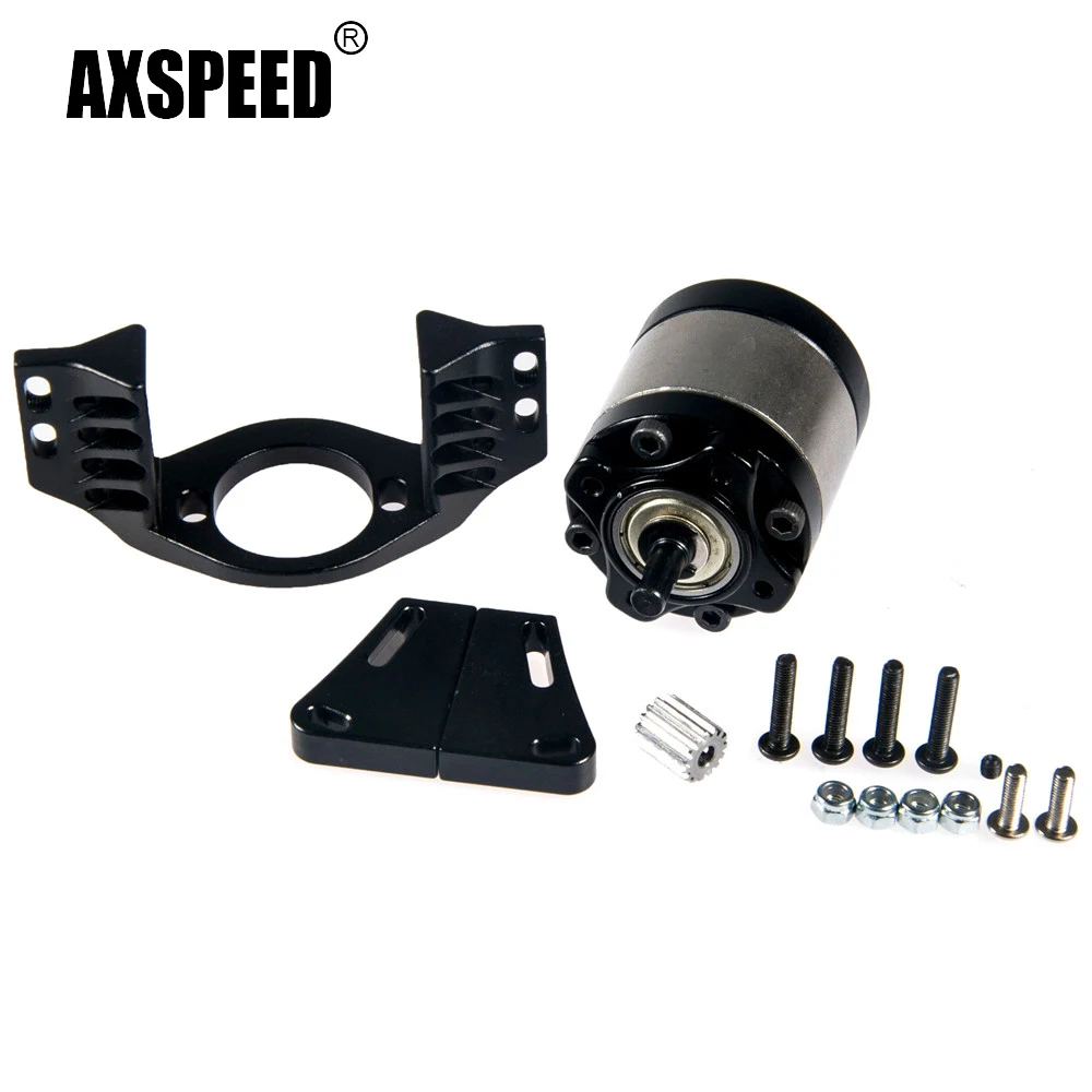 

AXSPEED For 1:5 Metal Gear Ratio Planetary Transmission Box Reduction Gearbox With Mount For D90 RC4-WD 1/10 RC Car Upgrade Part