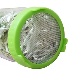 Sprouting Lid With Stainless Steel Screen Mesh Cover Wide Mouth Mason Jar Germination Strainer Microgreens Growing Kit