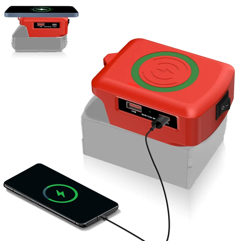 【Exclusive-Deal!】USB Wireless Charger For  M18 18V Li- Battery Wireless Phone Charger