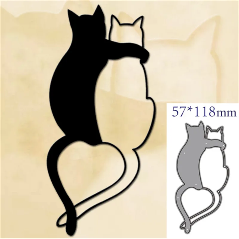 

New Cat Metal Cut Dies Stencils for Scrapbooking Stamp/Photo Album Decorative Embossing DIY Paper Cards