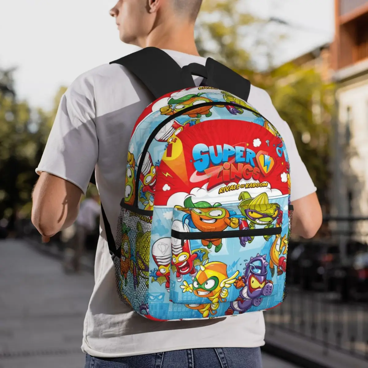 Super Zings Superthings Zaino per studenti dei cartoni animati Borsa da scuola Zaino da viaggio per escursionismo per borse a tracolla per libri alla moda per ragazzi e ragazze