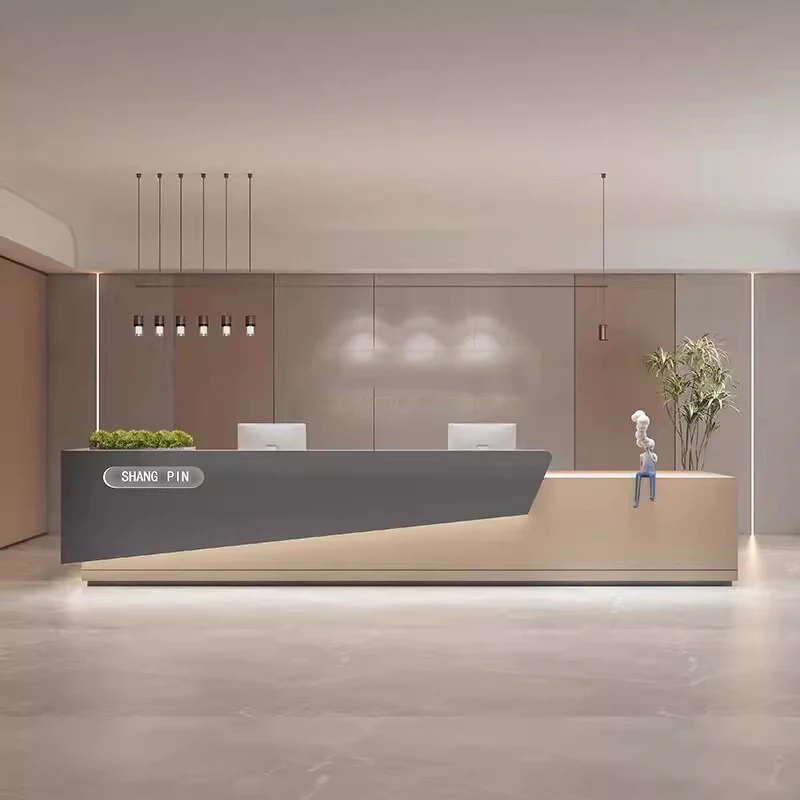 Storage Brown Reception Desks Wood Cheap Design Classic Drawer Reception Desks White Modern Empfangs Tresen Office Furniture