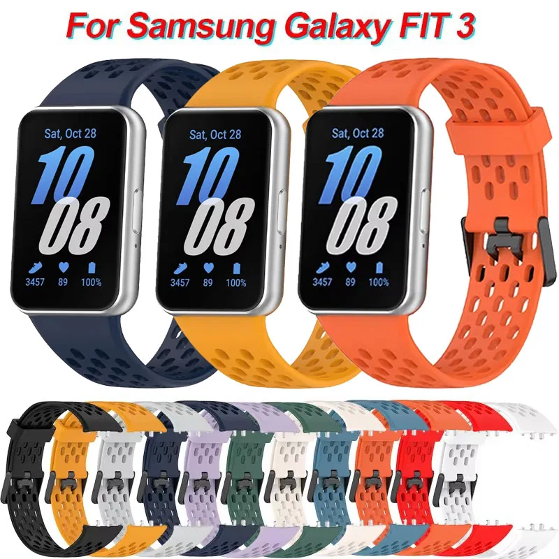 Silicone Strap for Samsung Galaxy Fit 3 Smart Watch Bracelet Replacement Watchband for Samsung Galaxy Fit 3 Band Accessories