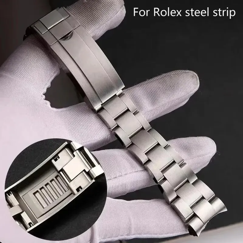 20mm 21mm 904L Watchbands For SUB DAYTONA NH35 NH36 Men  Glide Lock Clasp Watch Strap Solid Stainless Steel Watch Bracelet