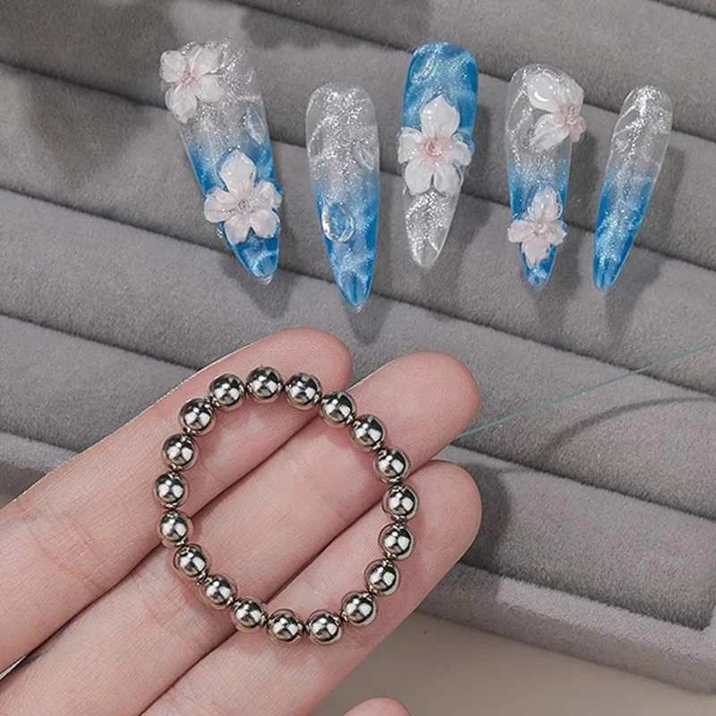 New Water Ripple Cat Eye Magnetic Gel Bead Multifunctional Nail Art Flower Carving Cat Colorful Magnet DIY Manicure Tool Design