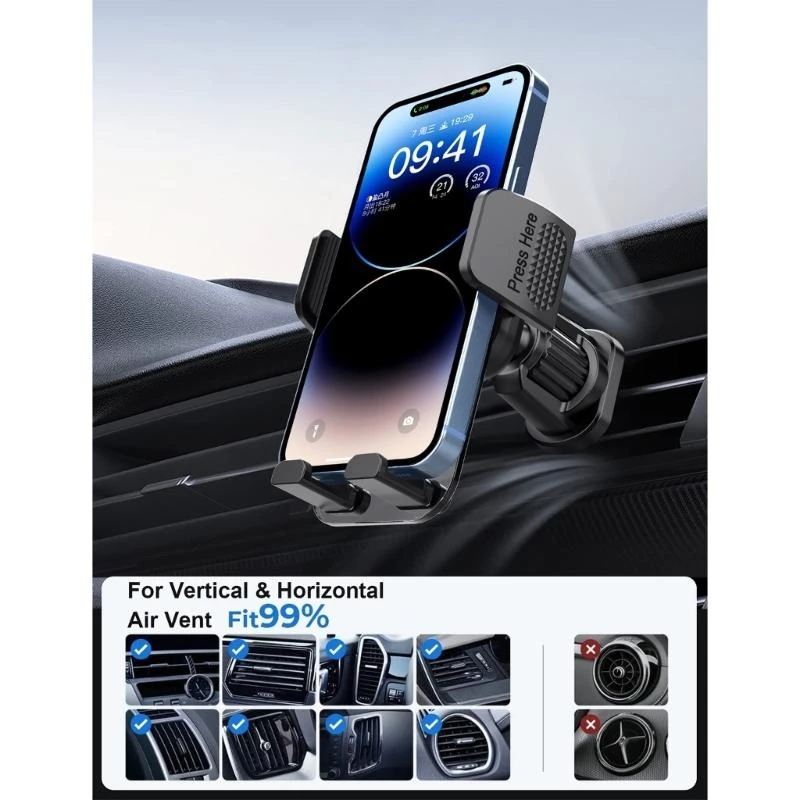 Universal Auto Vent Telefon Halterung Auto Vent Haken Telefon Halter Frühling Clip 360 Rotation Mobilen Ständer für Mehrere – Detail 1