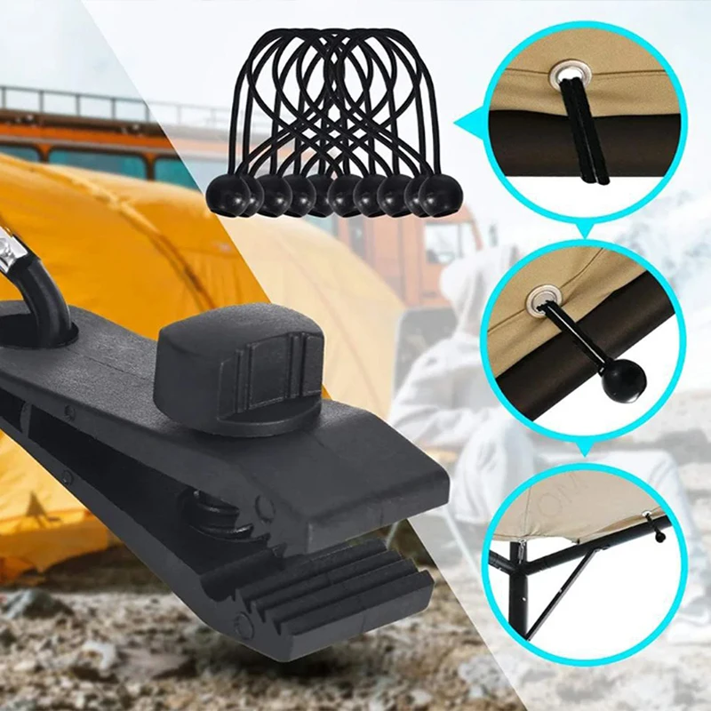 20/10/8/4/1PCS Heavy Duty Tent Clip Tarp Clips Lock Grip Tent Clamps Clamps for Tarps Awnings Camping Car & Swimming Pool Covers view 2