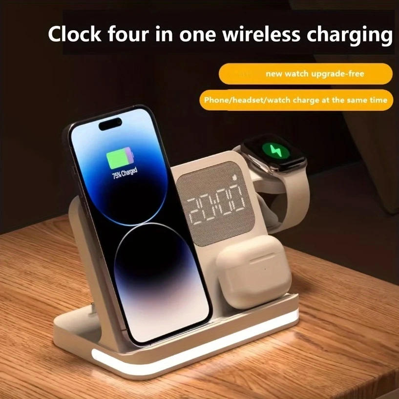 

Беспроводная зарядная станция 6-в-1 для iPhone 17, Samsung S23 Ultra, Note Fold, Galaxy Watch 8, 7, Active Buds – быстрая зарядка