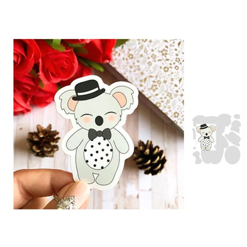 Chic Koala Metal Cutting Mold For Paper Cutting Process And Business Card Printing Embossing Decors Without Stamps