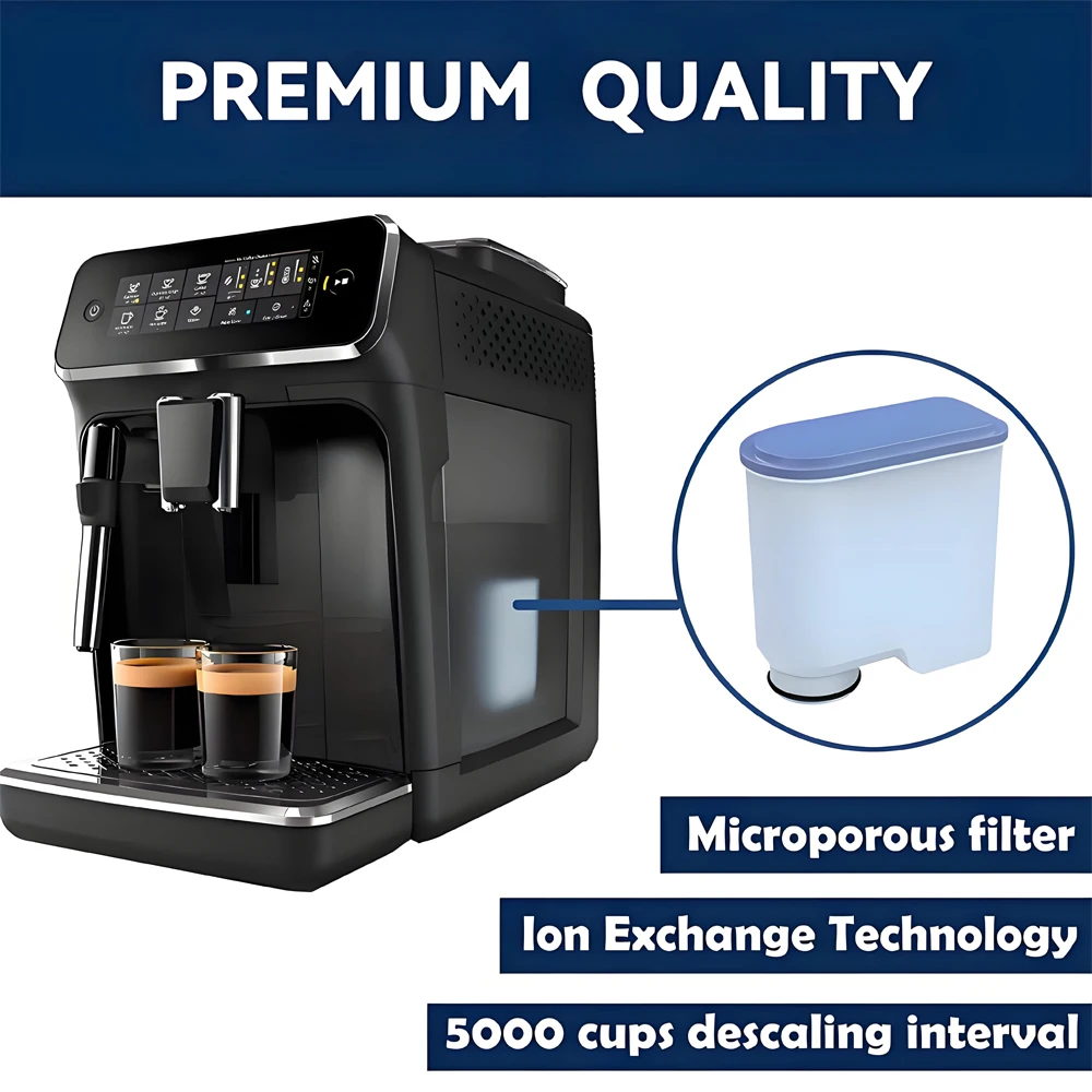 Coffee Machine Water Filter Replacement ForCompatible With CA6903/10/00/01/22/47 CMF009 HD8900 Philips Saeco Descaling AquaClean