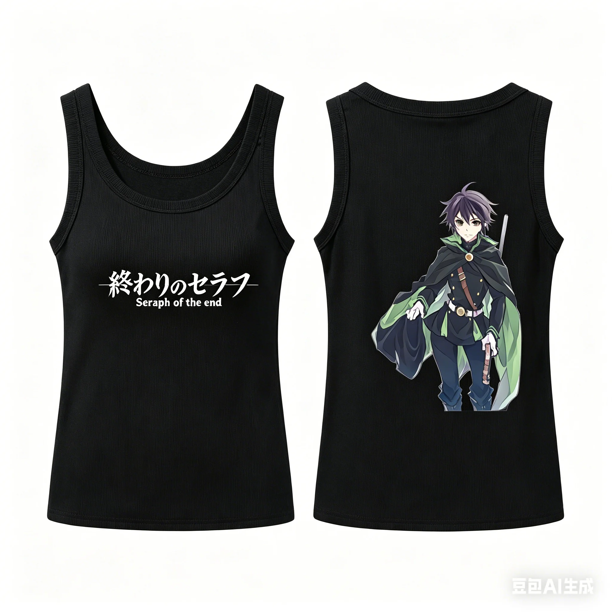 Seraph of the End Ribbed Tank personality Clothes New Model Anime T-shirt Yearround clothing Plus Size Y2k Short Sleeves Classic