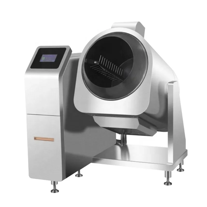 Commercial Induction Roller Automatic Stir‑Fry Machine, Auto Fried Rice Cooking Equipment for Restaurant