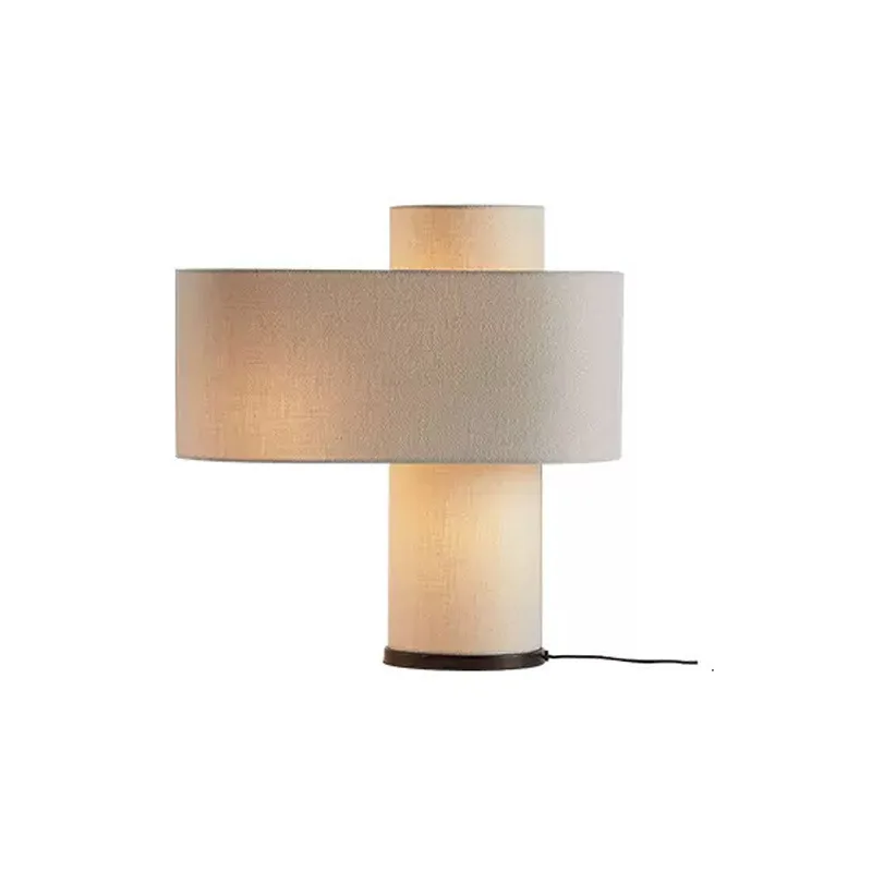 room study bed and breakfast model room decoration wabi sabi fabric atmosphere high-end bedroom bedside creative desk lamp