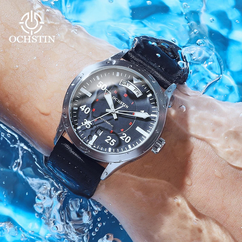 OCHSTIN New Woven Nylon Strap Master Collection Watches Men's Classic Dual-calendar Mechanical Movement Classic Luxury Watch