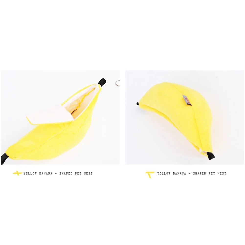 

Banana Hamster Nest Warm Hanging Bed Hammock Cage Small Pet Flannelette Bedding Hamster Nest