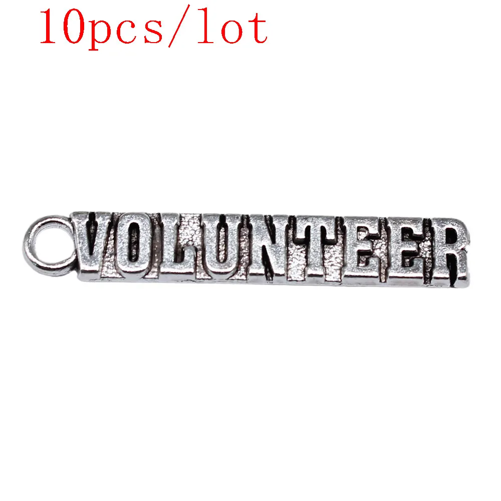 Volunteer Volunteer Plaque Charms Personalized Accessories For Jewelry Cell Phone Pendant