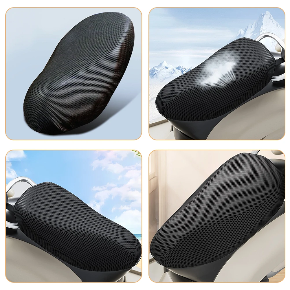 

Summer Sun Protection Electric Vehicle Seat Cover Breathable for Motorcycle Motorbike Pad Cushion Polyester Covers