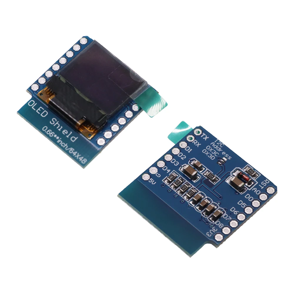 Pantalla LCD LED para Arduino, 0,66 pulgadas, 64x48, IIC, I2C, OLED, Compatible con D1 Mini, SSD1306