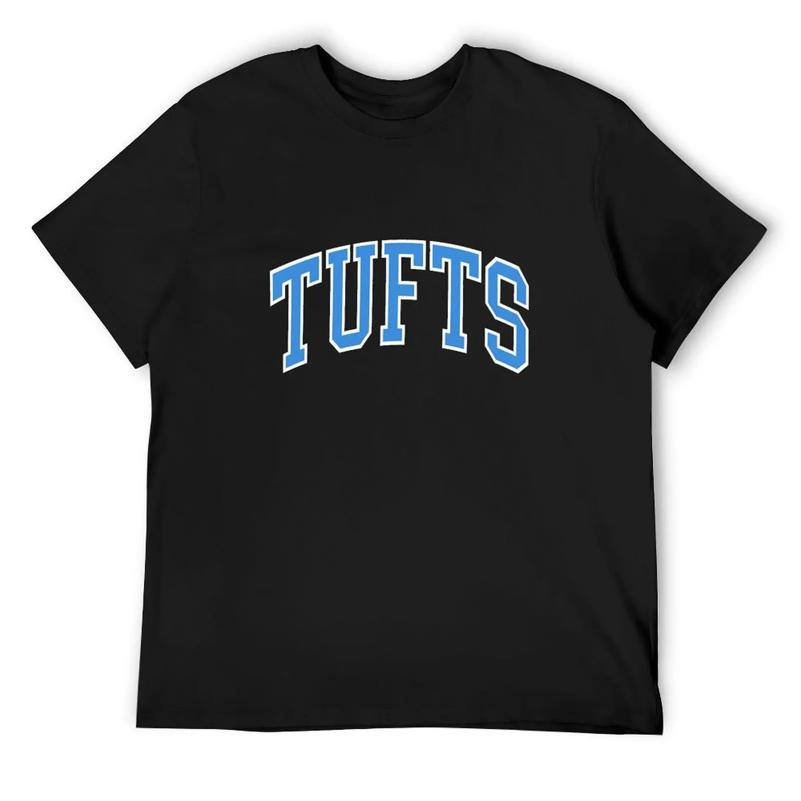 tufts - college font curved T-Shirt custom shirt graphic t shirt vintage workout shirts for men