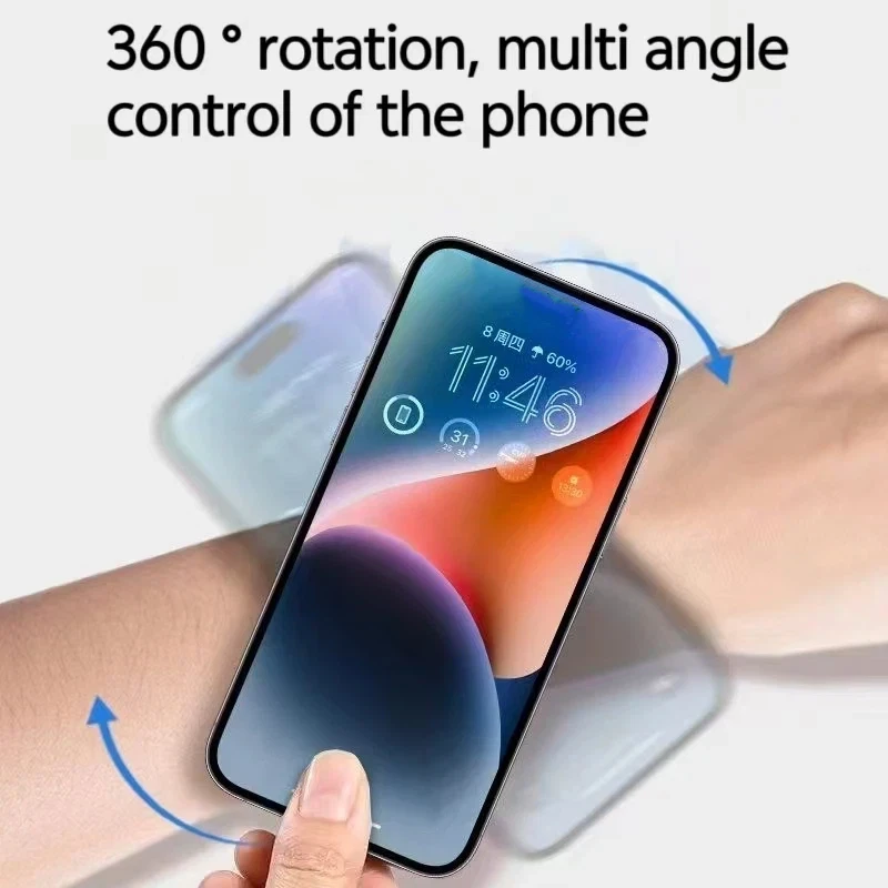 

Магнитный браслет с двойным кольцом, держатель для телефона, спортивный ремешок на запястье для бега, езды на велосипеде, прямая трансляция на открытом воздухе, Magsafe, совместимый с 2025