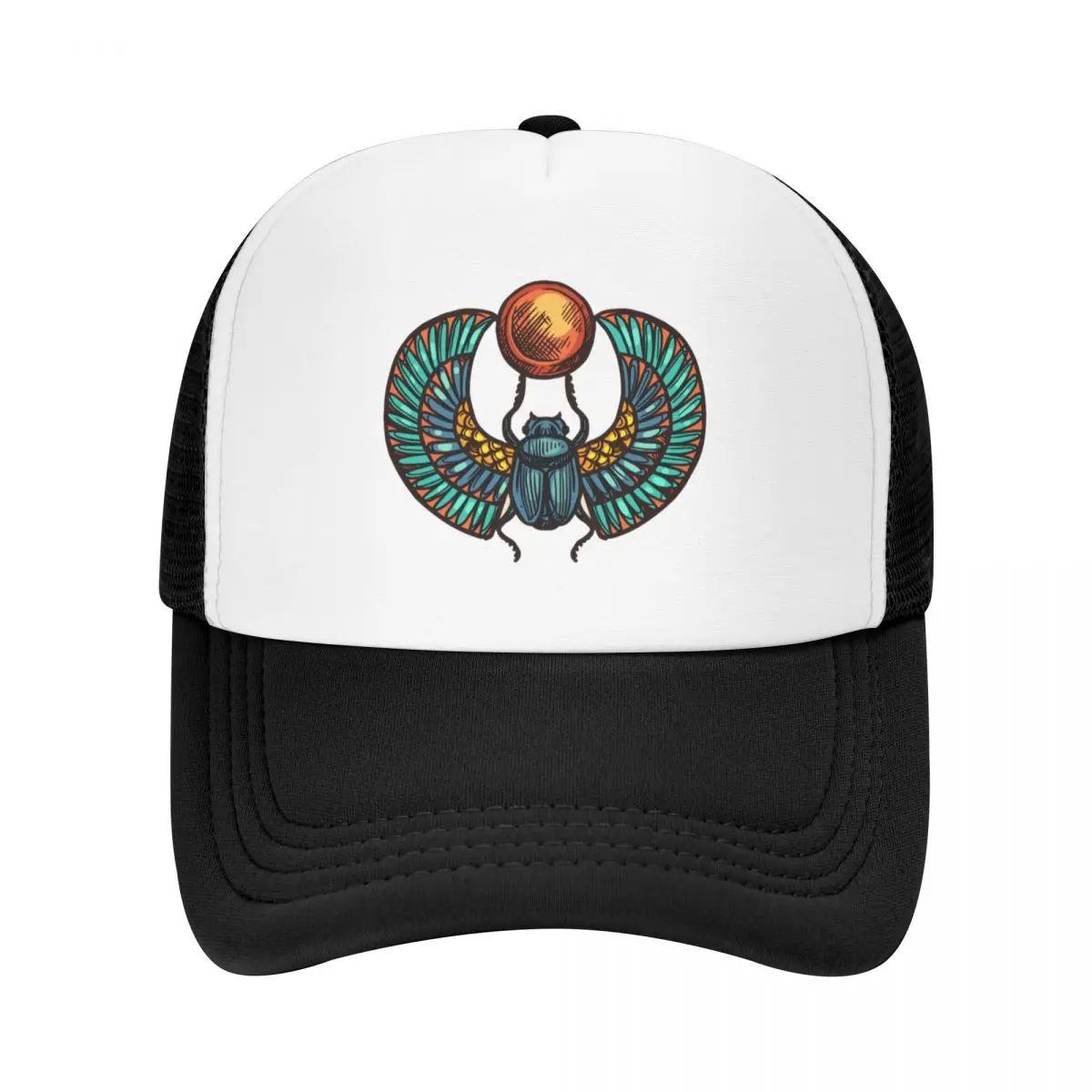 

Ancient Scarab Baseball Cap Hat Beach Big Size Hat Luxury Brand Men Caps Women's