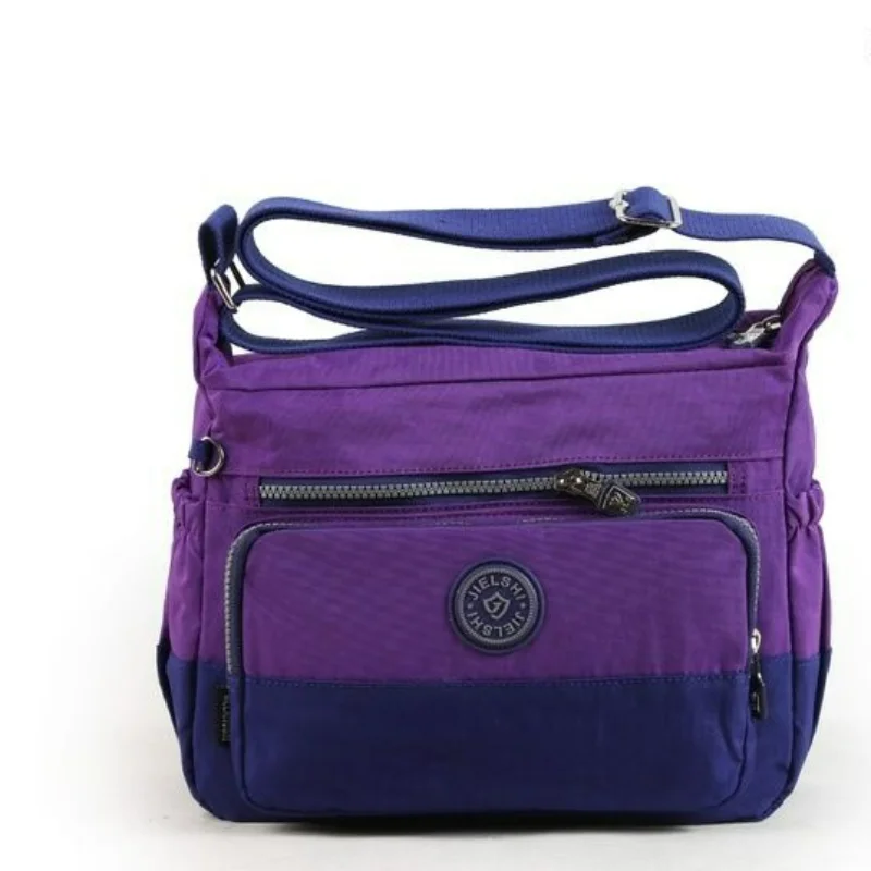 Large Capacity Leisure Travel Nylon Washable Cloth Bag Lightweight Waterproof One Shoulder Crossbody Women Bag Middle aged