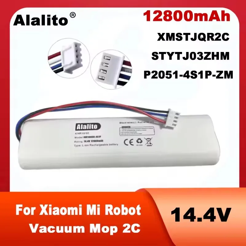 14.4V 3500mAh Battery P2026-4S1P-MMBK for Xiaomi Mijia Vacuum Mop 2C, Trover Robot LDS Finder RLS3 Model Replacement Parts