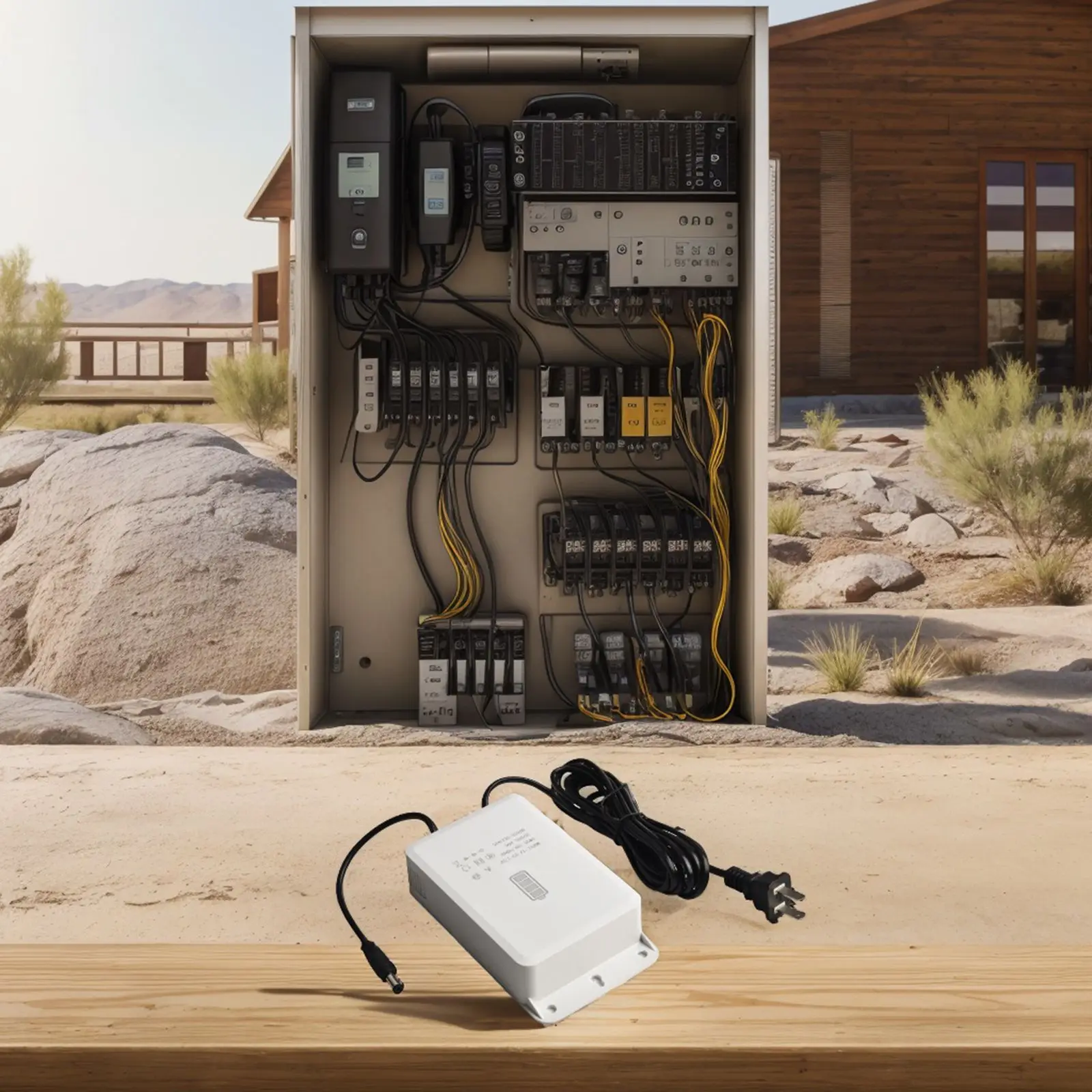 Backup Power Adapter 12V2A Monitoring Camera Adapter Fireproof Shell Fixed Frequency Control 90% Work Efficiency