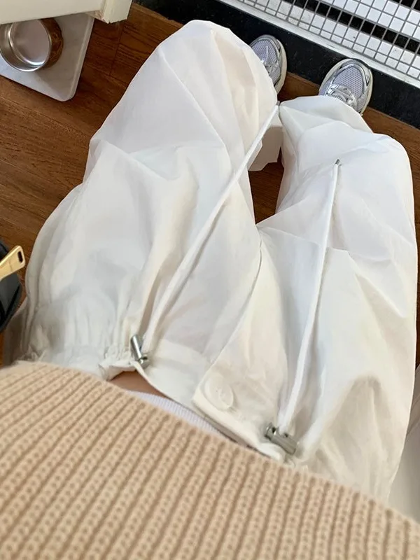 

Корейские повседневные брюки для женщин, модная рабочая одежда, свободные широкие брюки с высокой талией, утягивающие, весна 2026, новинка