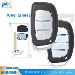 Coque de clé télécommande intelligente à 3/4 boutons KEYECU, pour Hyundai IX35 Elantra Sonata Verna Tucson (sans support de batterie)