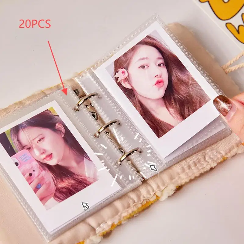 Cute Plush Palace Grid Cloth Small Card Book, Can Store 20Pcs Photos Under 3 Inches,The Best Gift For Friends