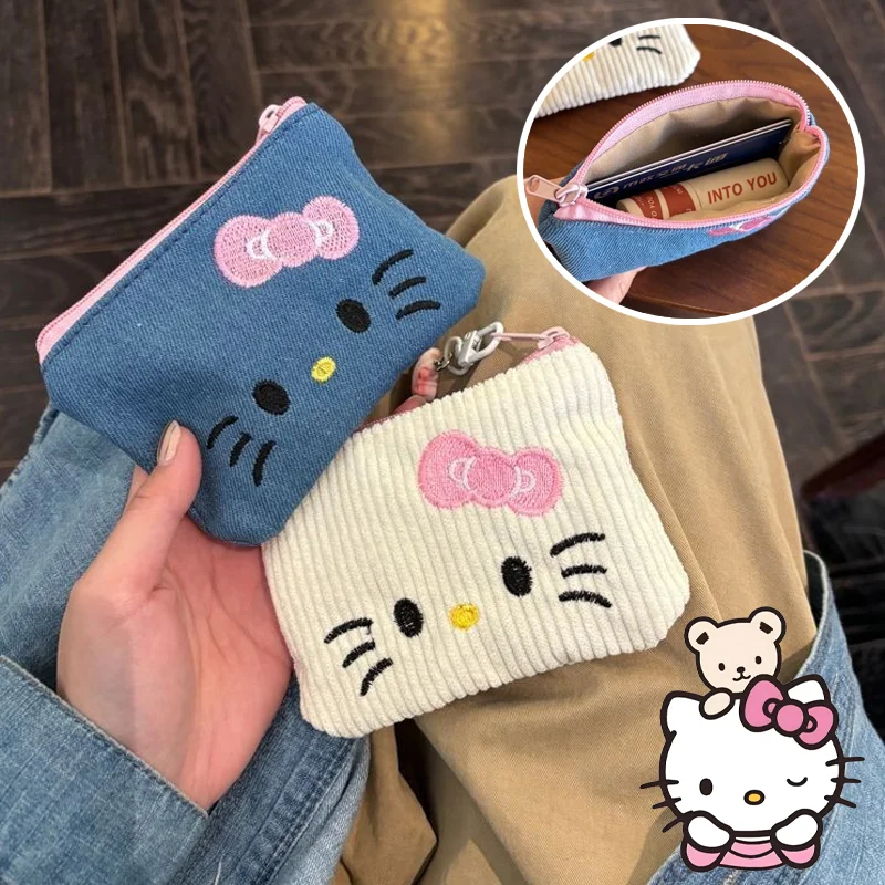 

Sanrio Hello Kitty кошелек для монет милый мультяшный кошелек сумка для денег женские модные наушники сумки для хранения ключей кошельки держатель для карт