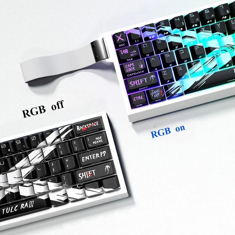 

Oppose Invalid Theme Pattern Translucent Keycap Cherry Original High PBT Side Engraving 74 Keys 140 Keys