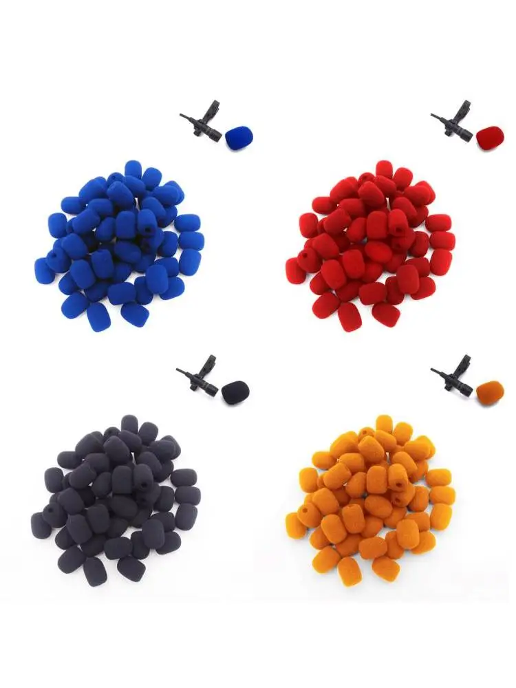 10 pièces 6mm Mini casque Microphone couverture éponge mousse pare-brise remplacement Lavalier col de cygne conférence micro couverture