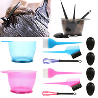 5Pcs Professional Hair Dye Brush Color Bowl Set With Ear Caps Salon Home Hairdressing Supplies Styling Comb Hair Coloring Tools