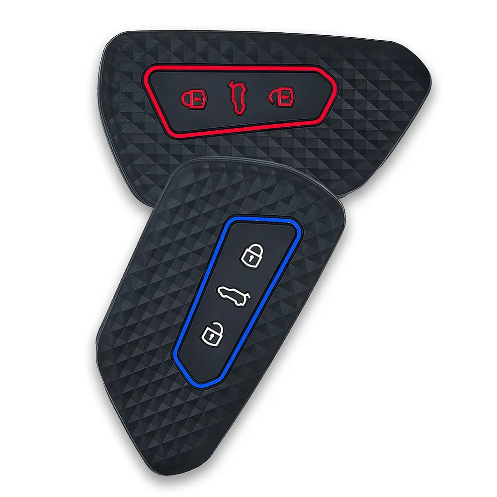 Silicone Car Key Fob Cover Case For VW Golf 8 GTI 2023 ID 4 Seat Leon Cupra Skoda Octavia A8 Mk8 view 5