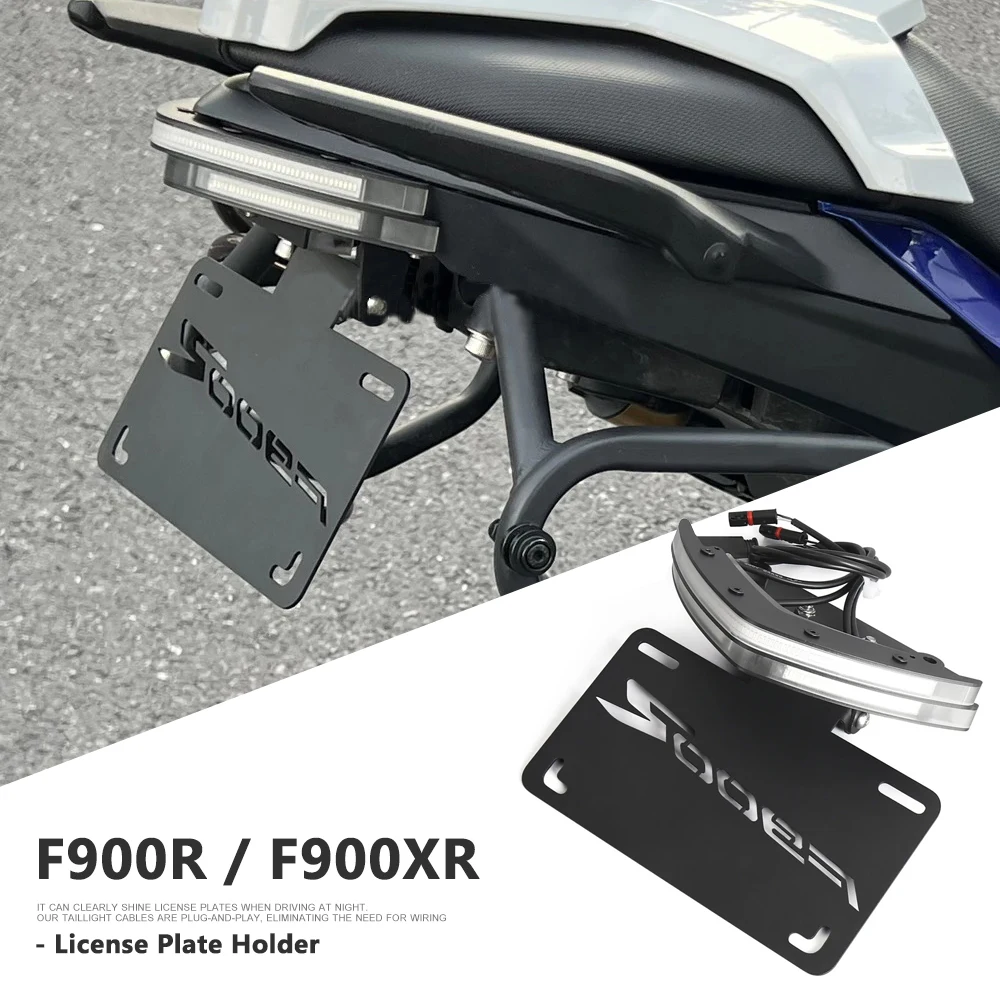 

New For BMW F900XR F900R F 900 R F 900 XR Motorcycle Rear Tail Tidy Fender Eliminator License Plate Light Bracket With LED 2024