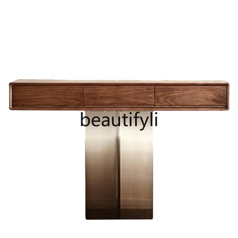 

G North American black walnut porch cabinet acrylic tall locker solid wood porch cabinet