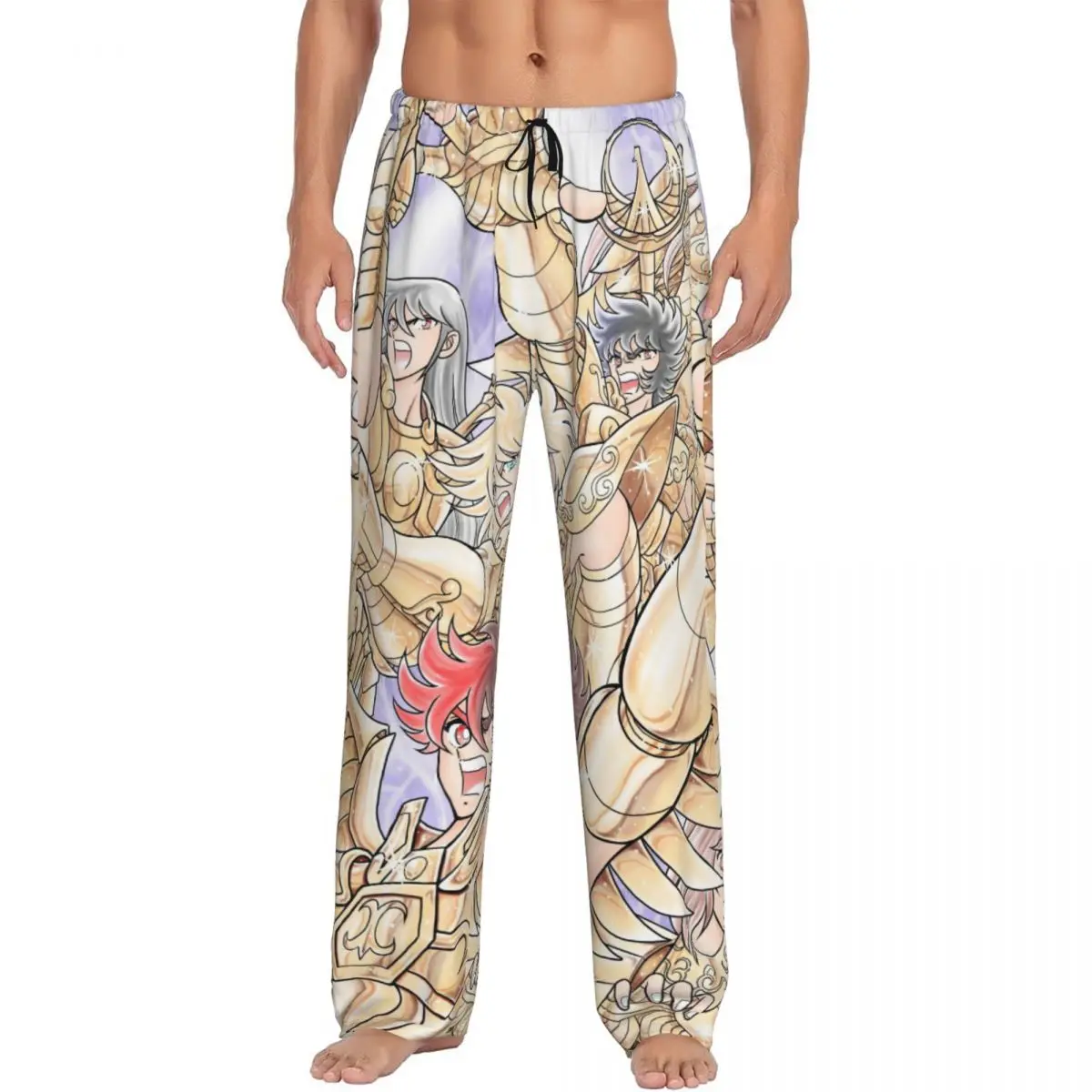 

Custom Print Saintes Seiya Anime Manga Pajama Pants Men Sleep Sleepwear Bottoms with Pockets
