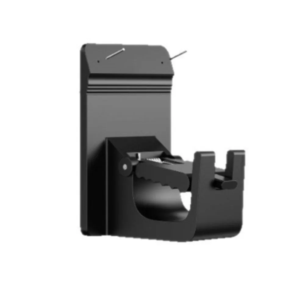 Durable No Drill Curtain Rod Bracket Wall Mount Black Curtain Rod Holder Plastic Curtain Fixed Clip Home